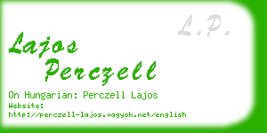 lajos perczell business card